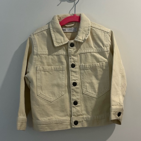 Zara Cream Toddler Jean Jacket - 18-24 months - Picture 1 of 1